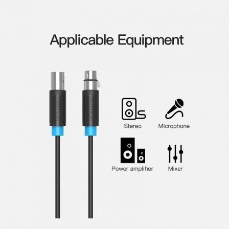 Vention Cable de Audio Estéreo XLR Macho a XLR Hembra 2m Negro Vention Cable de Audio Estéreo XLR Macho a XLR Hembra 2m Negro